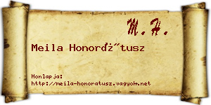 Meila Honorátusz névjegykártya